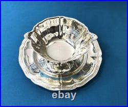 Saucière sur plat Modèle FILET CHINON métal argenté 20cm ETAT NEUF no christofle