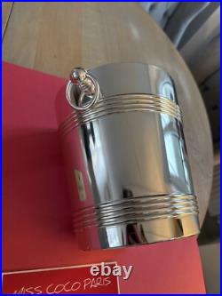 Seau Champagne Christofle Gallia Métal Argenté Modèle Biarritz Ht21 /19cm T Tb