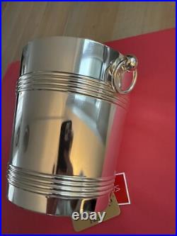 Seau Champagne Christofle Gallia Métal Argenté Modèle Biarritz Ht21 /19cm T Tb