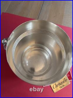Seau Champagne Christofle Gallia Métal Argenté Modèle Biarritz Ht21 /19cm T Tb