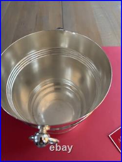 Seau Champagne Christofle Gallia Métal Argenté Modèle Biarritz Ht21 /19cm T Tb