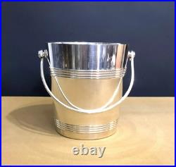Seau à glace / glaçons CHRISTOFLE modèle BIARRITZ métal argenté Service Table