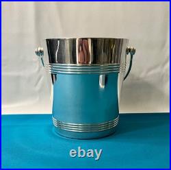 Seau à glaçon CHRISTOFLE modèle BIARRITZ métal argenté 14 cm champagne