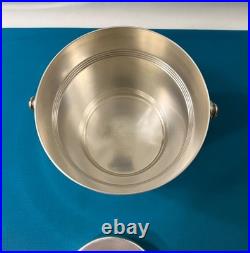 Seau à glaçon CHRISTOFLE modèle BIARRITZ métal argenté 14 cm champagne