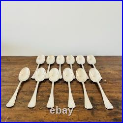 Série de 12 cuillères à soupe Christofle modèle America métal argenté Art Déco