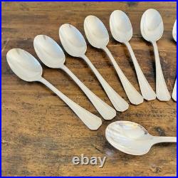 Série de 12 cuillères à soupe Christofle modèle America métal argenté Art Déco
