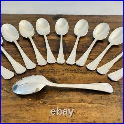 Série de 12 cuillères à soupe Christofle modèle America métal argenté Art Déco