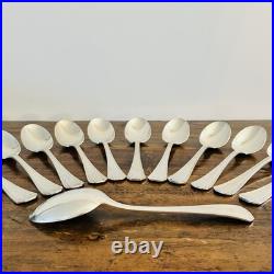 Série de 12 cuillères à soupe Christofle modèle America métal argenté Art Déco