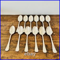 Série de 12 cuillères à soupe Christofle modèle America métal argenté Art Déco