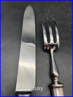 Service A Découper Christofle Fourchette & Couteau Métal Argenté Modèle Spatours