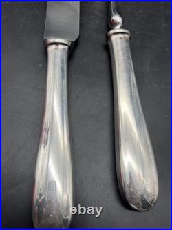 Service A Découper Christofle Fourchette & Couteau Métal Argenté Modèle Spatours