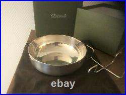 Service à Caviar CHRISTOFLE Modèle VERTIGO Métal Argenté Bol Cristal Boite Coupe