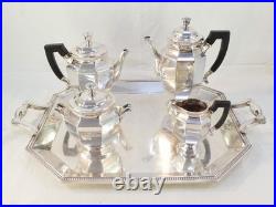 Service a café / thé 5 pieces CHRISTOFLE GALLIA modèle COLBERT en métal argenté