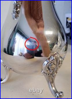 Service à café / thé CHRISTOFLE modèle Pompadour métal argenté