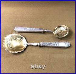 Service à fraises ARMAND FRENAIS modèle EMPIRE métal argenté Pelle Saupoudreuse