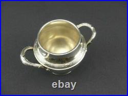 Service à thé café en métal argenté modèle rubans croisés