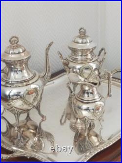 Service à the métal argenté 1894/1896 Modèle Louis XVI
