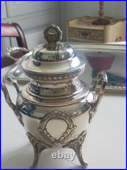 Service à the métal argenté 1894/1896 Modèle Louis XVI