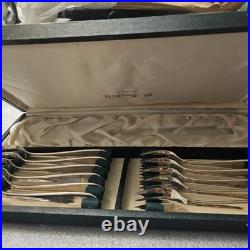 Service dessert Christofle Modèle Dax Pelle + 12 fourchettes