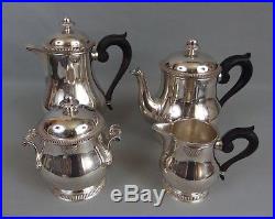 Service thé café ERCUIS métal argenté modèle coquille / silver plated tea set