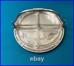 Serviteur muet CHRISTOFLE GALLIA modèle PERLES métal argenté apéritif plat 25 cm
