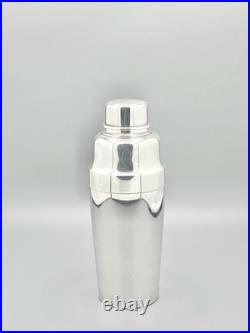 Shaker métal argenté Christofle, modèle Méribel, complet, XXe