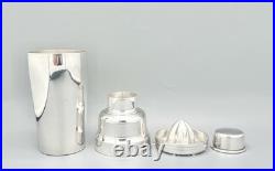 Shaker métal argenté Christofle, modèle Méribel, complet, XXe