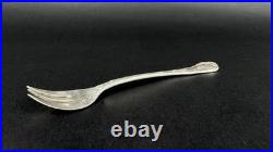 Six fourchettes a huitres Christofle modele Chrysanthème metal argente