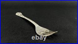 Six fourchettes a huitres Christofle modele Chrysanthème metal argente