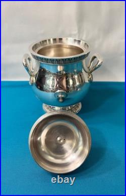 Sucrier CHRISTOFLE modèle MALMAISON métal argenté EMPIRE café thé 15 cm