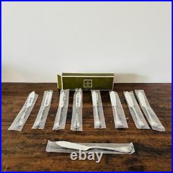 Superbe Lot de 9 Couteaux à Poisson CHRISTOFLE Modèle Marly Métal Argenté