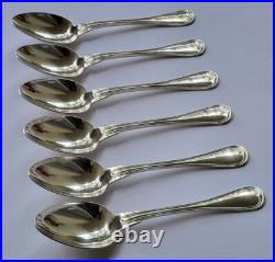 Très belles 6 GRANDES CUILLERES de CHRISTOFLE modèle FILET métal argenté 21,3cm