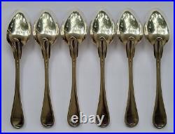 Très belles 6 GRANDES CUILLERES de CHRISTOFLE modèle FILET métal argenté 21,3cm