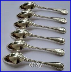 Très belles 6 GRANDES CUILLERES de CHRISTOFLE modèle FILET métal argenté 21,3cm