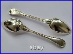 Très belles 6 GRANDES CUILLERES de CHRISTOFLE modèle FILET métal argenté 21,3cm