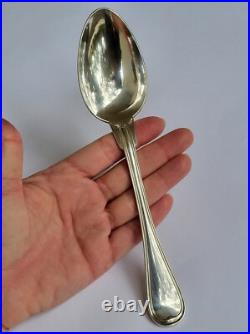 Très belles 6 GRANDES CUILLERES de CHRISTOFLE modèle FILET métal argenté 21,3cm