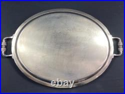 Très grand plateau de service en métal argenté signé CHRISTOFLE modèle Malmaison