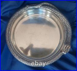 Vide poche en métal argenté Modèle Serpent Type Ravinet Denfert