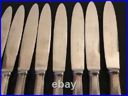 #yd# 12 couteaux dessert métal argenté Ercuis modèle SENLIS